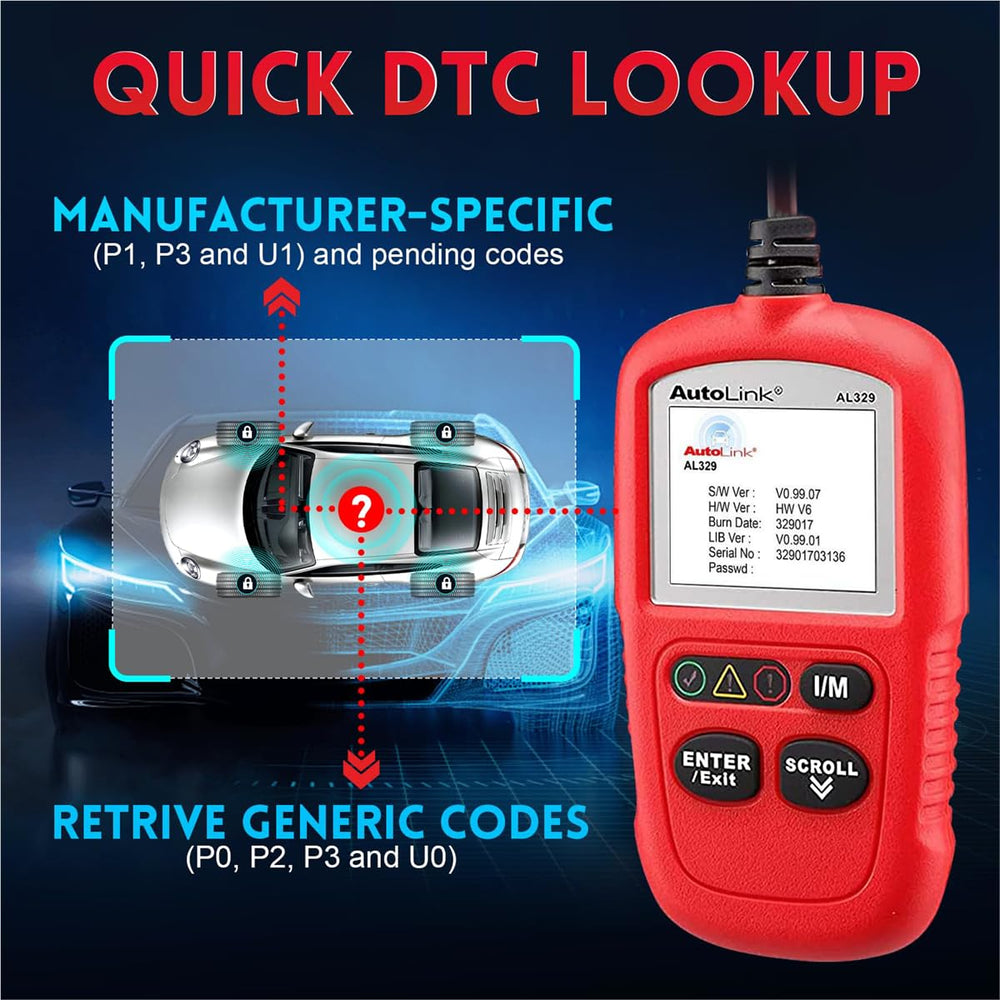 Autel Autolink AL329 compact case for easy transport