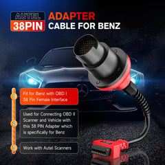 Autel original 38-pin adapter with sturdy connectors for reliability.