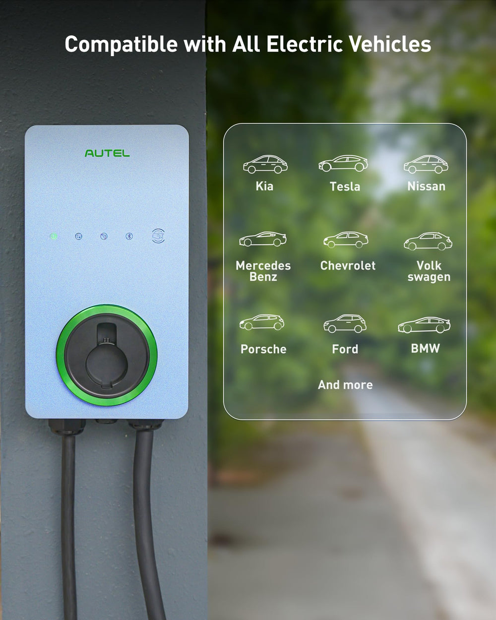 Autel EV charger app control for scheduling and monitoring.