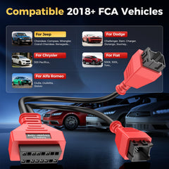 Close-up of Autel connectors ready for installation on FCA vehicles