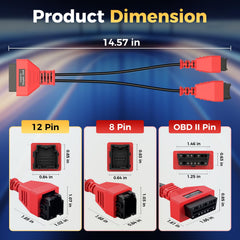 Autel 12+8 cable enabling full diagnostics on FCA vehicles