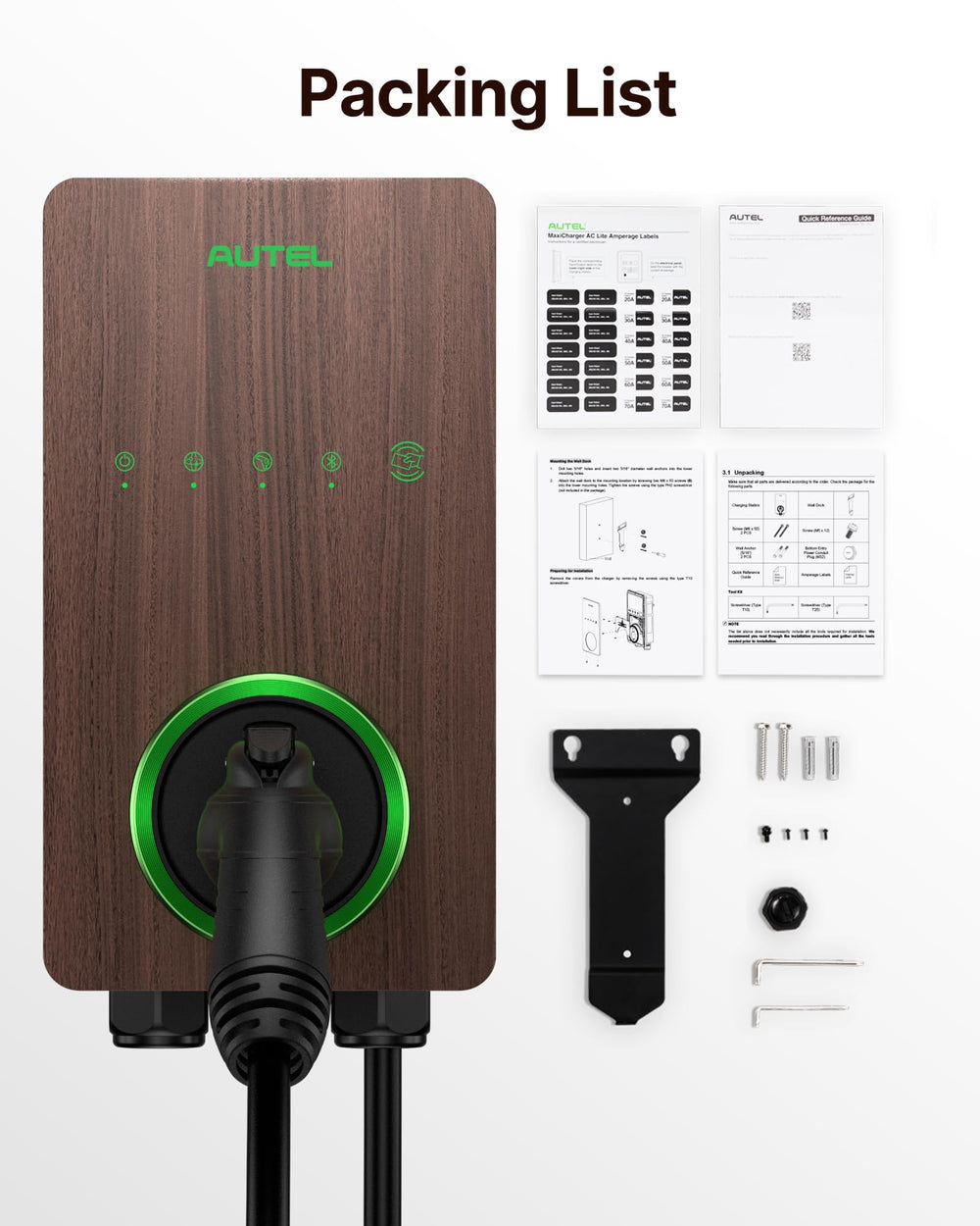 Autel MaxiCharger Home weather-resistant design with NEMA 4X rating.