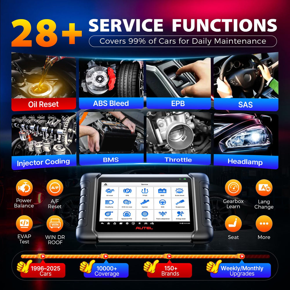 Autel MaxiCheck MX808S active tests panel enables rapid subsystem checks