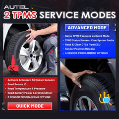TS508WF in a car service bay diagnosing TPMS
