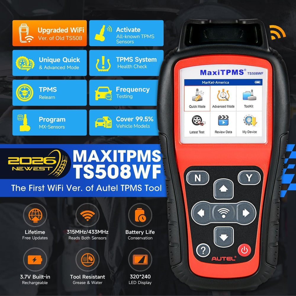 TS508WF Quick Mode interface speeding TPMS service workflows