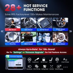 Autel MK808S service reset menu for essential maintenance resets.