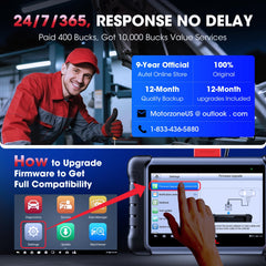 Autel MK808S wireless print report for shareable diagnostics.