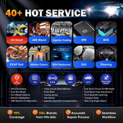 Autel MK900BT Auto VIN and Auto Scan 2.0 quickly identify vehicle details.
