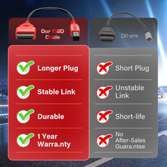 Autel motorcycle diagnostic cable enabling CAN/K-Line compatibility on models
