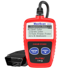 Autel MS309 front view compact scanner ready for quick vehicle checks.