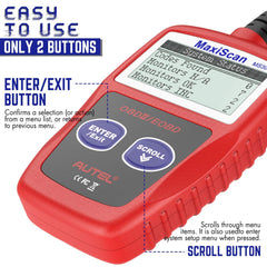 Autel MS309 VIN and calibration info readout for used car checks.