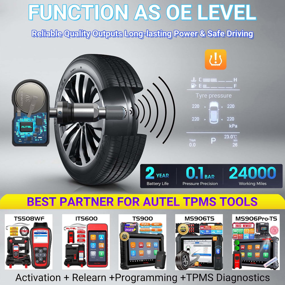 Autel MX-Sensor ultra-lightweight at 11 grams improves wheel balance.