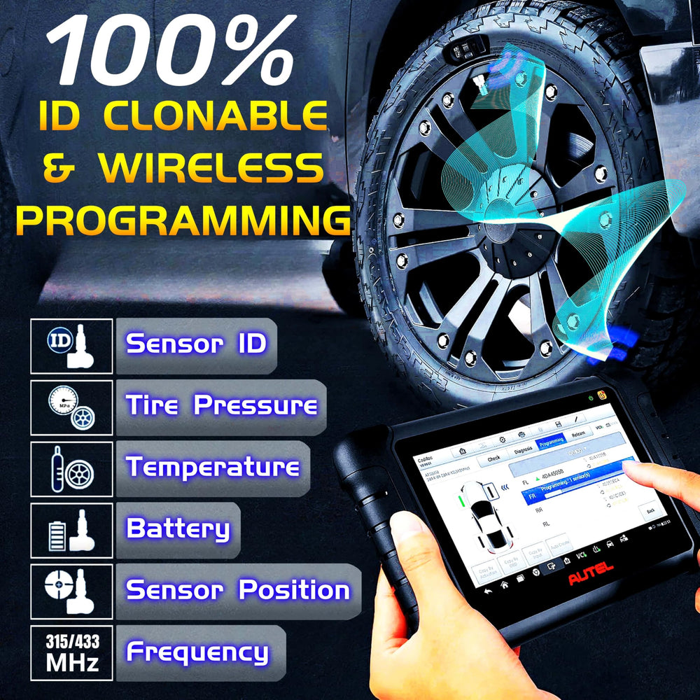 Autel MX-Sensor universal coverage lets shops service most TPMS-equipped cars.