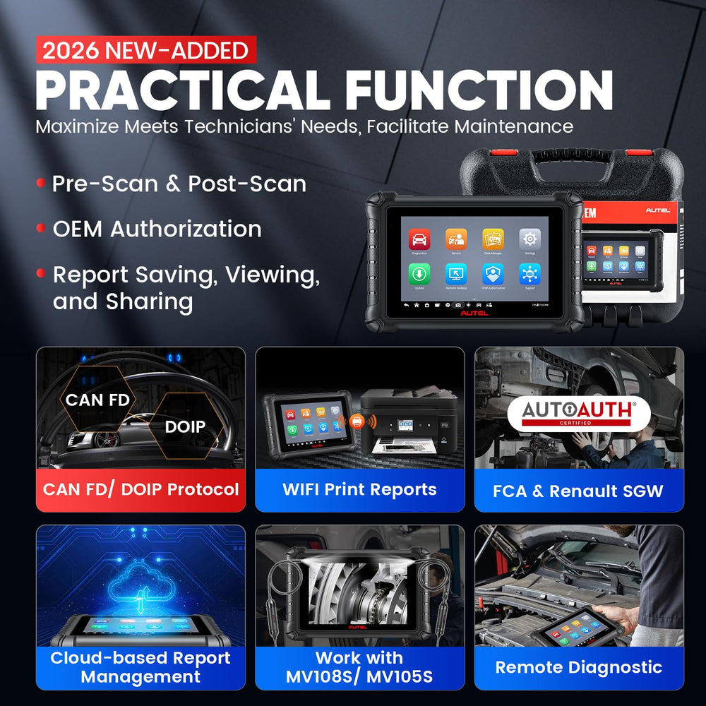 Autel MX900 pre/post diagnostic reports help track service history