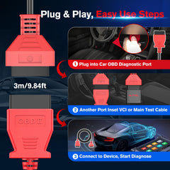 Autel OBD2 extension with copper core for fast data transmission