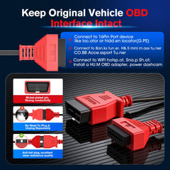 Autel OBD2 extension cable showcases warranty and packaging