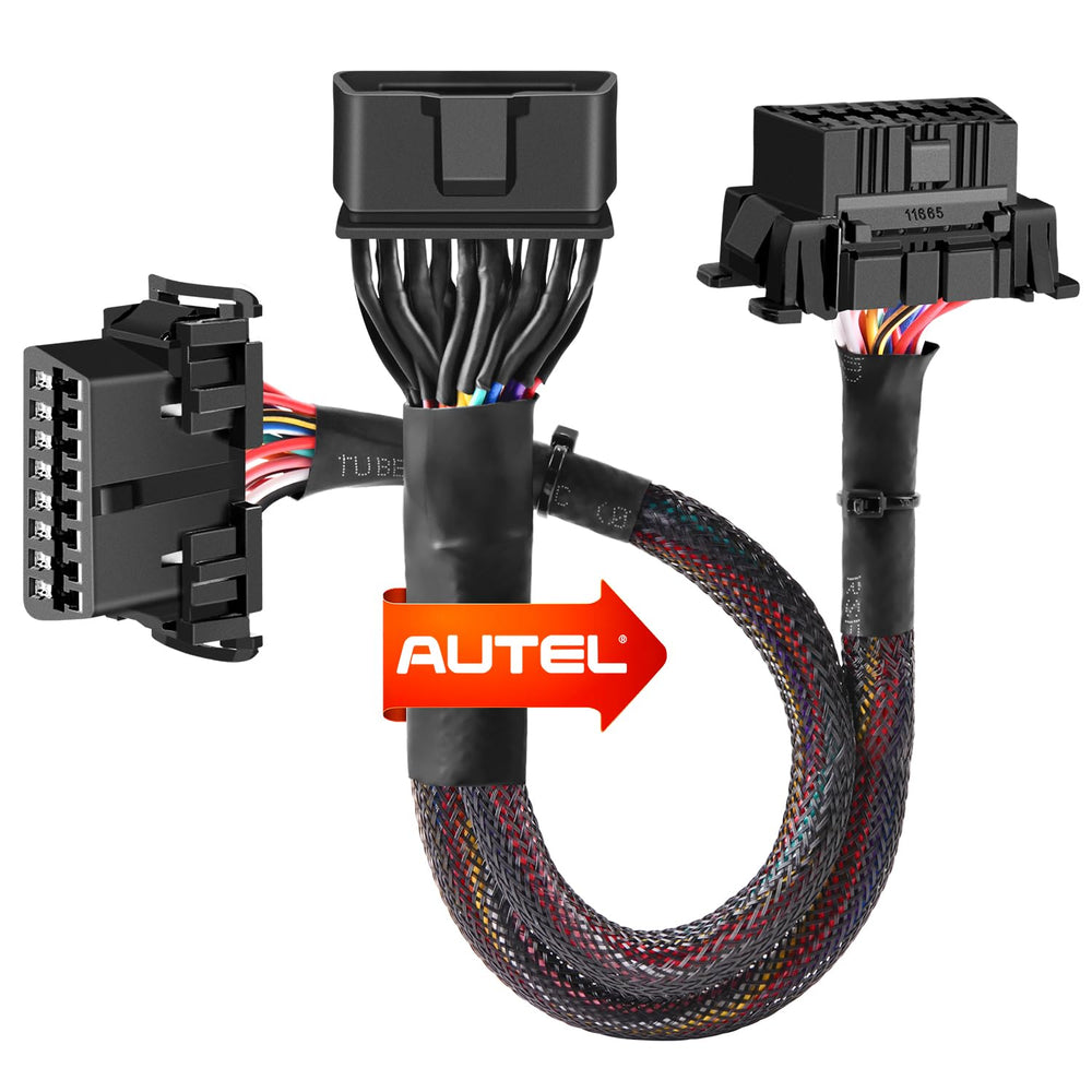 Autel OBD2 Y splitter connector enabling dual-device diagnostics on one vehicle.