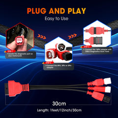 Autel Original OBD1-OBD2 compatibility for Yamaha, Moto Guzzi, Honda.