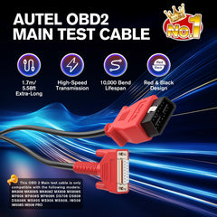 Autel OBD2 main test cable - easy plug-and-screw installation.