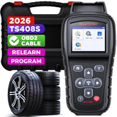 Autel TS408S front view showing a compact handheld TPMS tool for quick checks.
