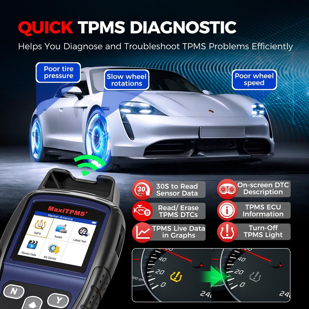 Autel TS501 PRO vehicle compatibility check via VIN.