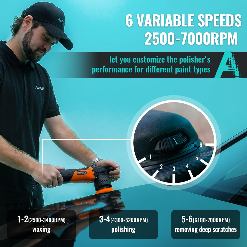 AUTIWOZ mini polisher 3M copper cord delivers stable power.