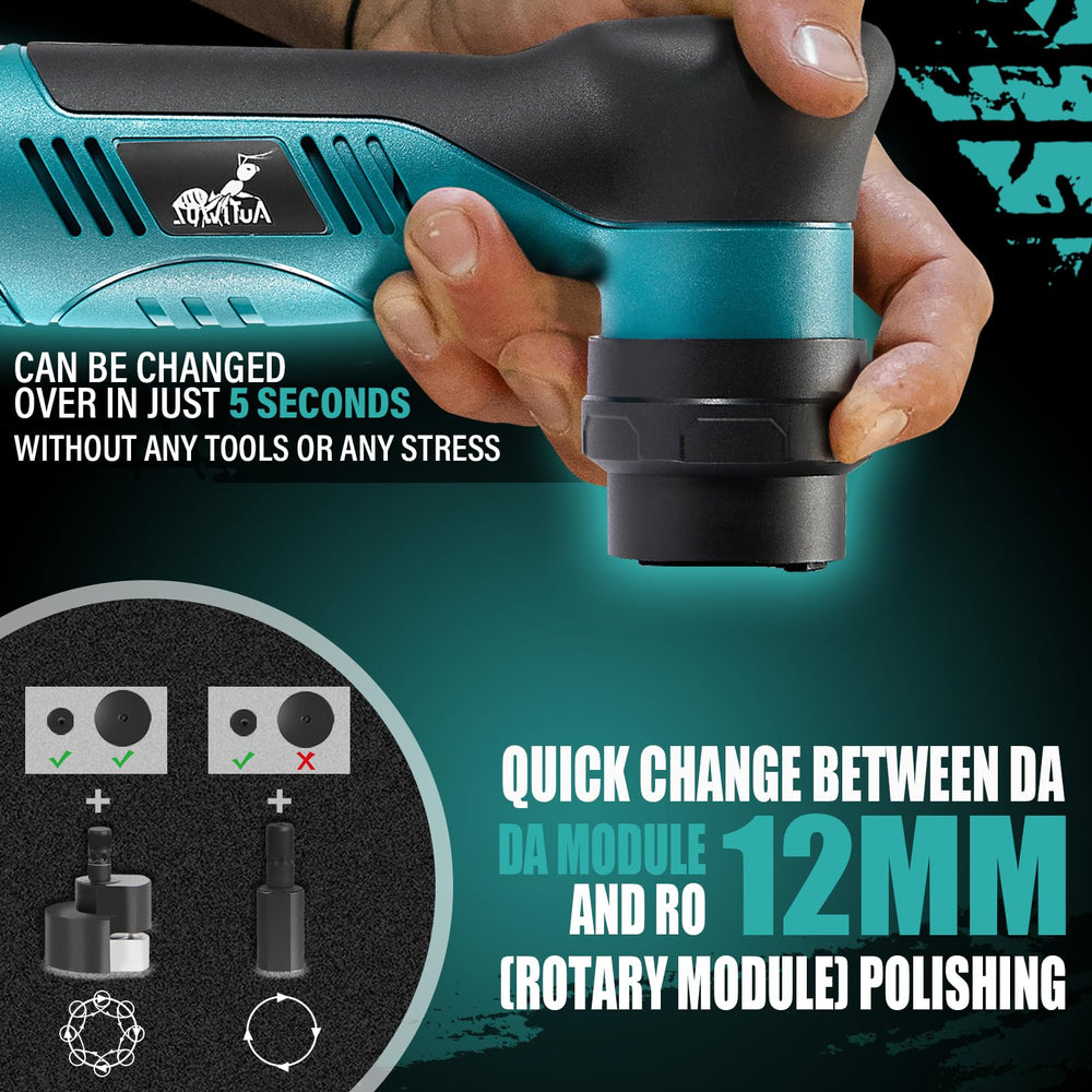 AUTIWOZ WS02 6-speed polisher with LED display for precise control on car surfaces