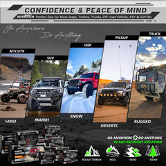 AUTMATCH ATV/UTV recovery kit supports safe off-road recoveries.