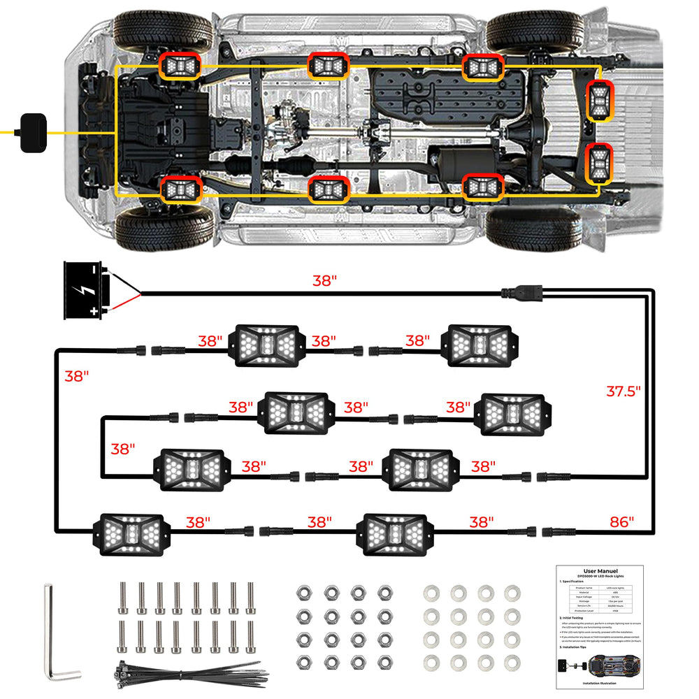 Auto Buero 2-pack connectors extension wires enable flexible, wide-area installations