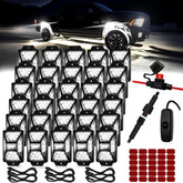 Auto Buero 30 pods pure white LED rock lights illuminate undercarriage for trucks