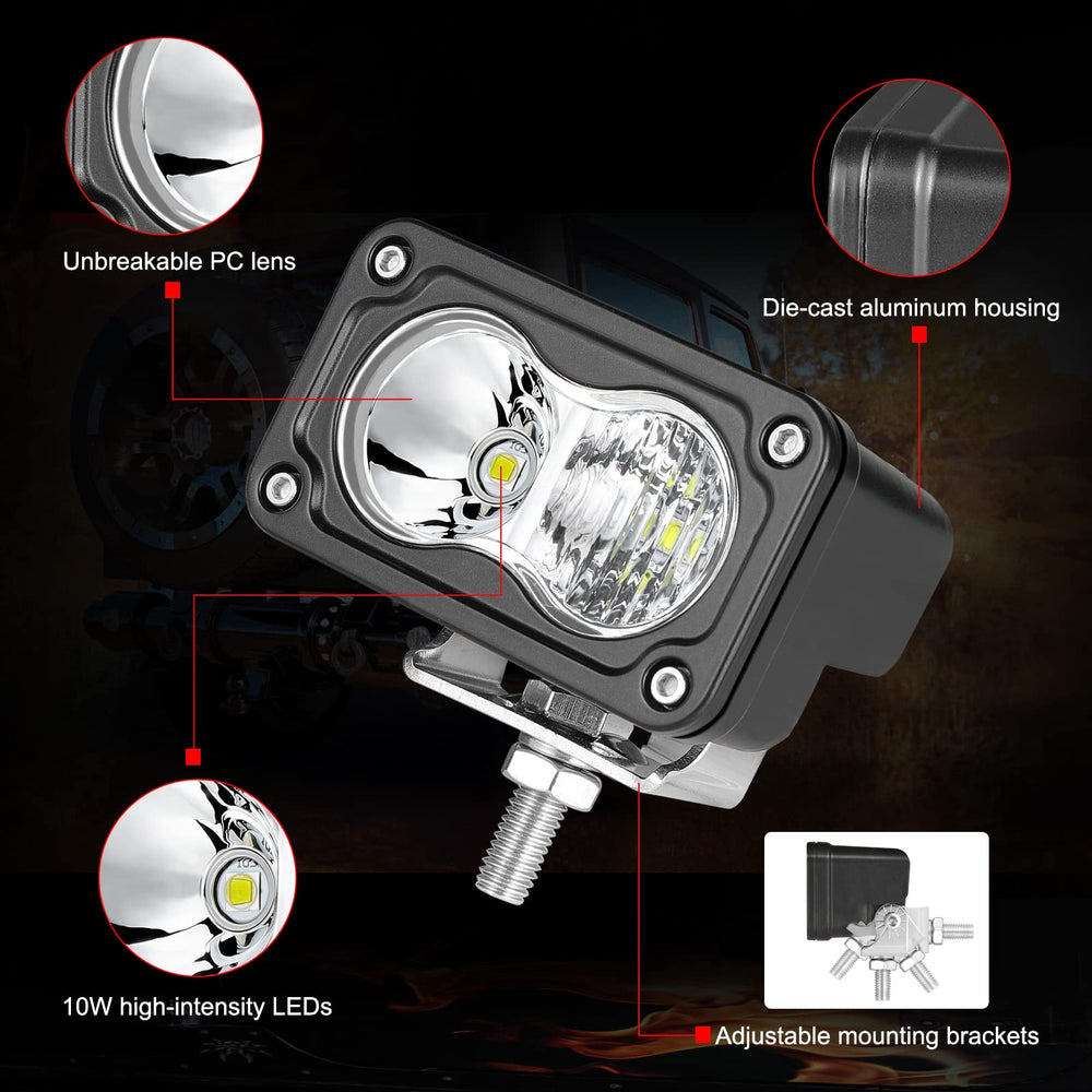 Auto Power Plus 3 inch LED pod light IP68 waterproof build withstands harsh conditions