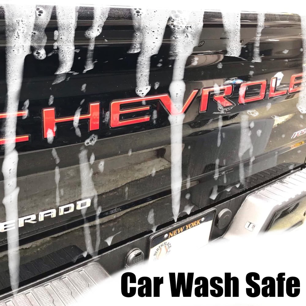 Auto Safety tailgate letters durable, weather-resistant finish for outdoor use.