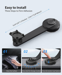 AUTO-VOX X8 suction cup quick-release for easy repositioning without tools