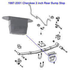 Autoacc bump-stop with steel base for reliable rear suspension performance.