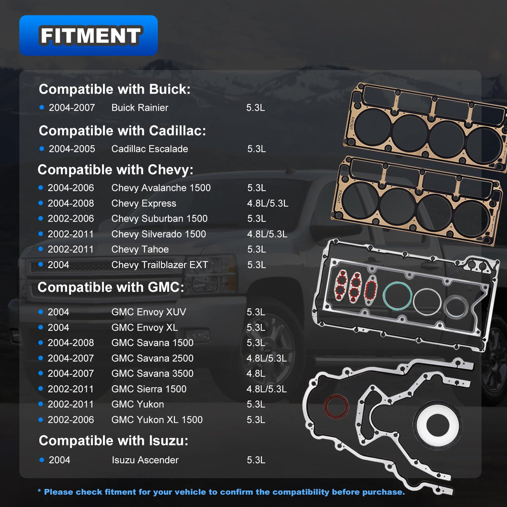 Complete kit ready for professional installation or DIY engine maintenance projects.