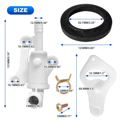 AUTOBABA packaged parts provide a complete RV toilet valve replacement kit.