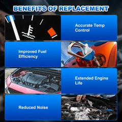AUTOBABA thermostat opening at 95°C for efficient engine warm-up.