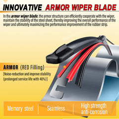 AUTOBOO 13-inch wiper installation close-up demonstrates quick, adapter-free setup.