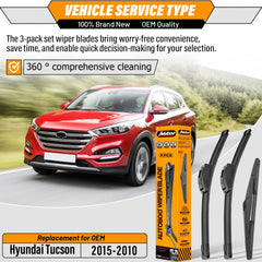 AUTOBOO 16-inch right wiper blade ensures all-season reliability for Tucson