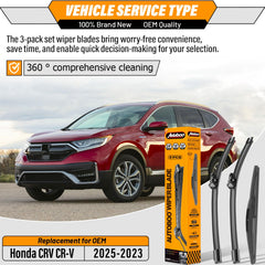 AUTOBOO 19-inch front wiper blade on Honda CR-V for improved visibility