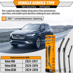 AutoBoo 20-inch front right wiper blade for Volvo improves clear visibility