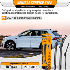 AUTOBOO 21 inch windshield right blade for Tiguan delivers clear sweeping