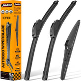 AUTOBOO 24-inch front blade on Jeep Compass, clear rain visibility.