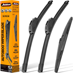 AUTOBOO 26-inch front left wiper blade for Ford Edge boosts visibility in rain