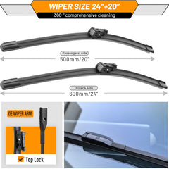 AUTOBOO wiper blade windshield contact point ensuring even pressure.