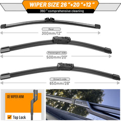 AUTOBOO rear 12-inch wiper blade for BMW X3/X4 improves rear visibility in all weather.