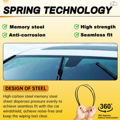 AUTOBOO bracketless design reducing ice buildup on the windshield