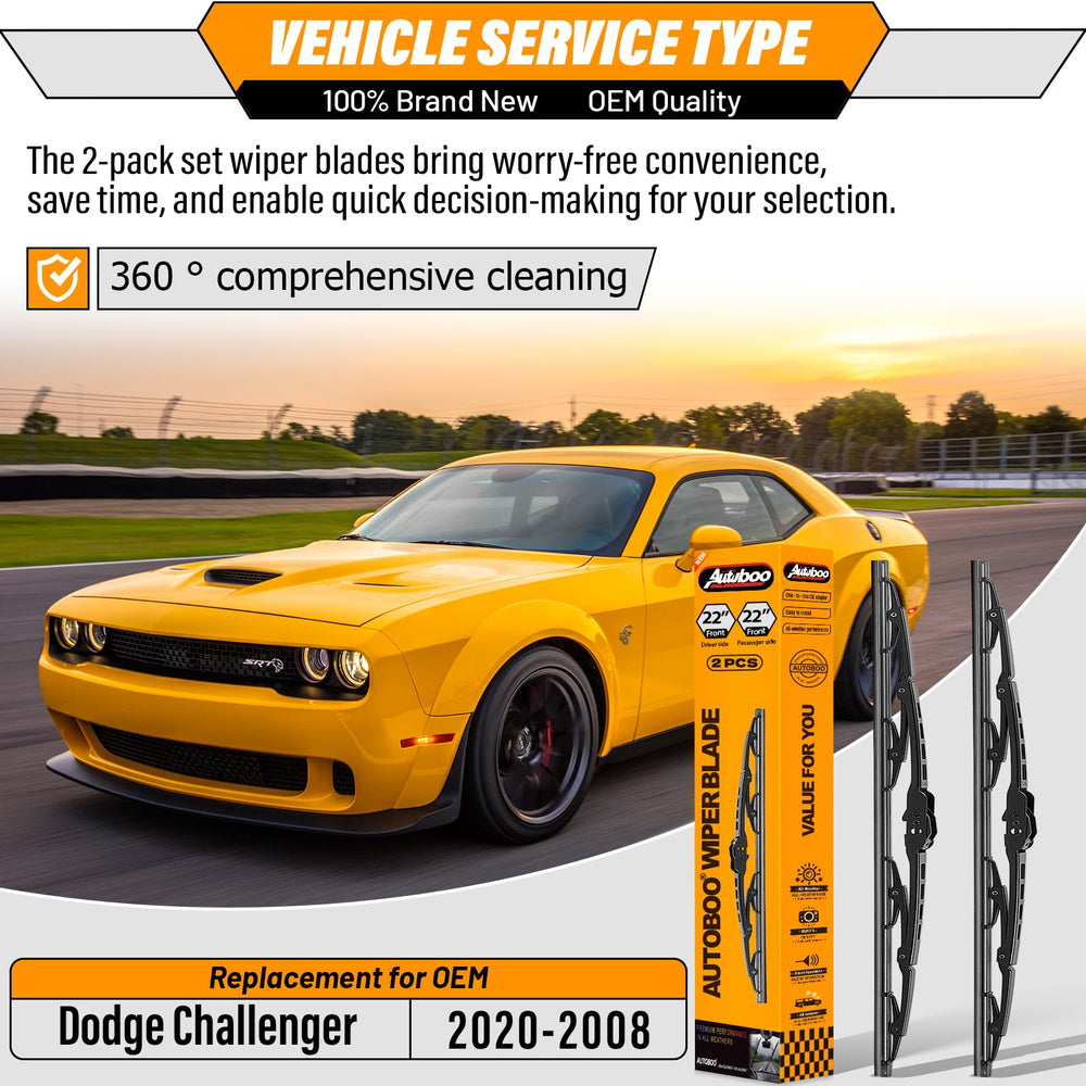 Autoboo Dodge Challenger 2008-2020 installation shows easy, snug fit