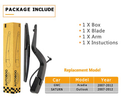 AUTOBOO easy-install rear wiper arm for Acadia replacement