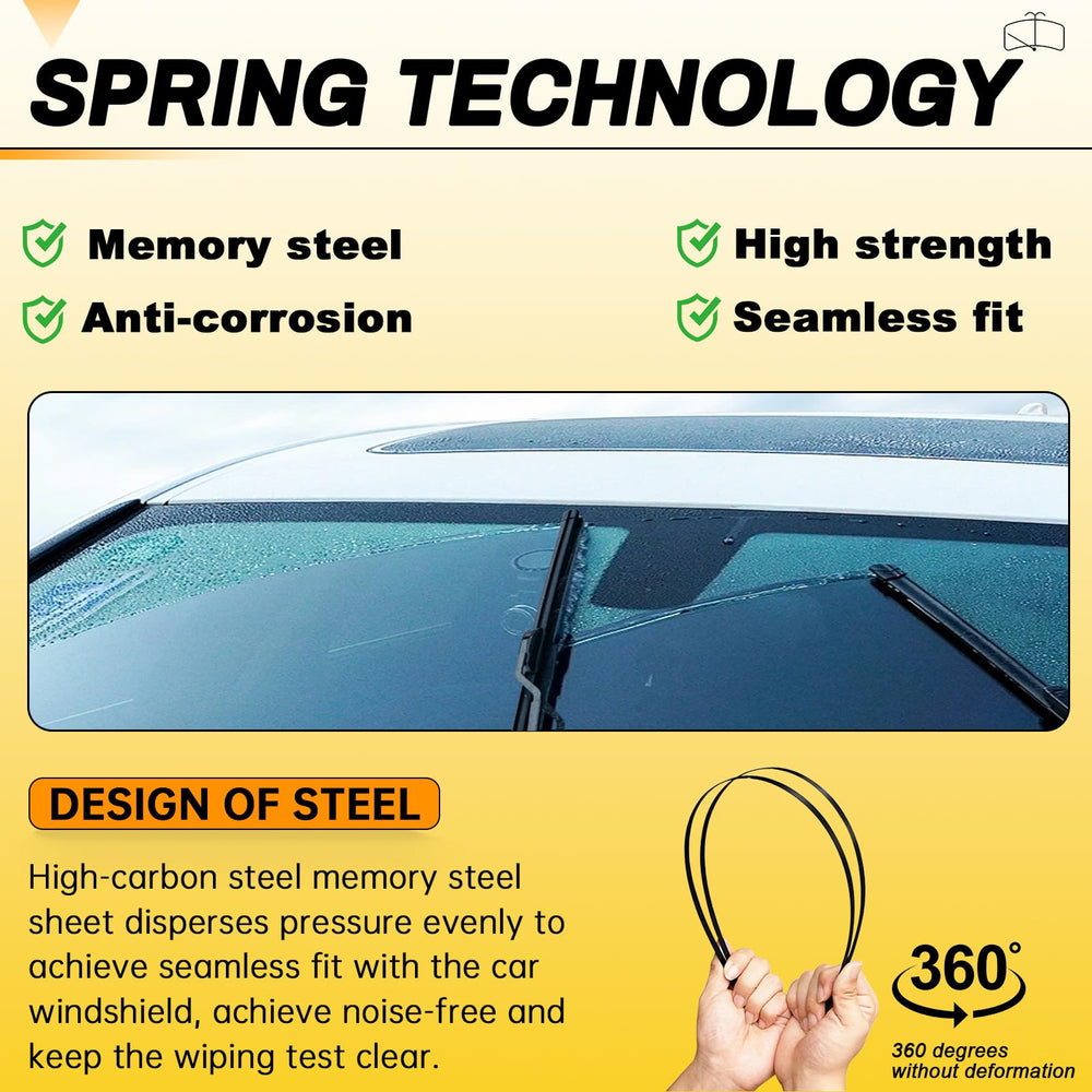 AUTOBOO even-pressure wiping reduces gaps for consistent visibility.